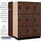 Salsbury Industries 3 Tier Designer Locker, 54"Wx76"Hx24"D, 9 Door, Mahogany 18-23364MAH - alternate 5